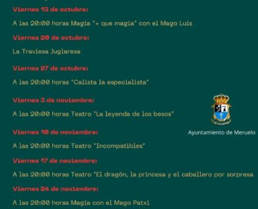 Próximas actividades culturales en Meruelo