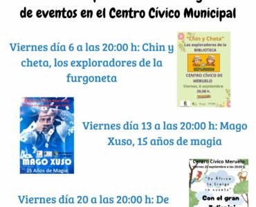 Septiembre viene cargado de eventos en el Centro Cívico