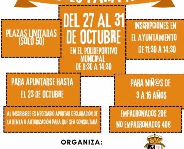 Talleres para niñ@s para la semana no lectiva de octubre