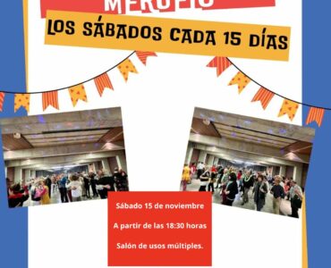 Este sábado día 15 baile en el salón de usos múltiples