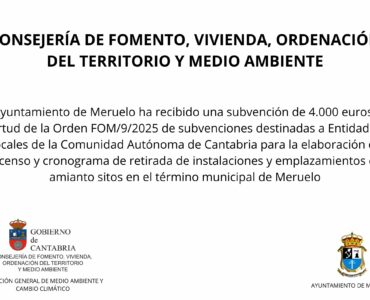 El Ayuntamiento recibe una subvención de 4.000 euros de Medio Ambiente